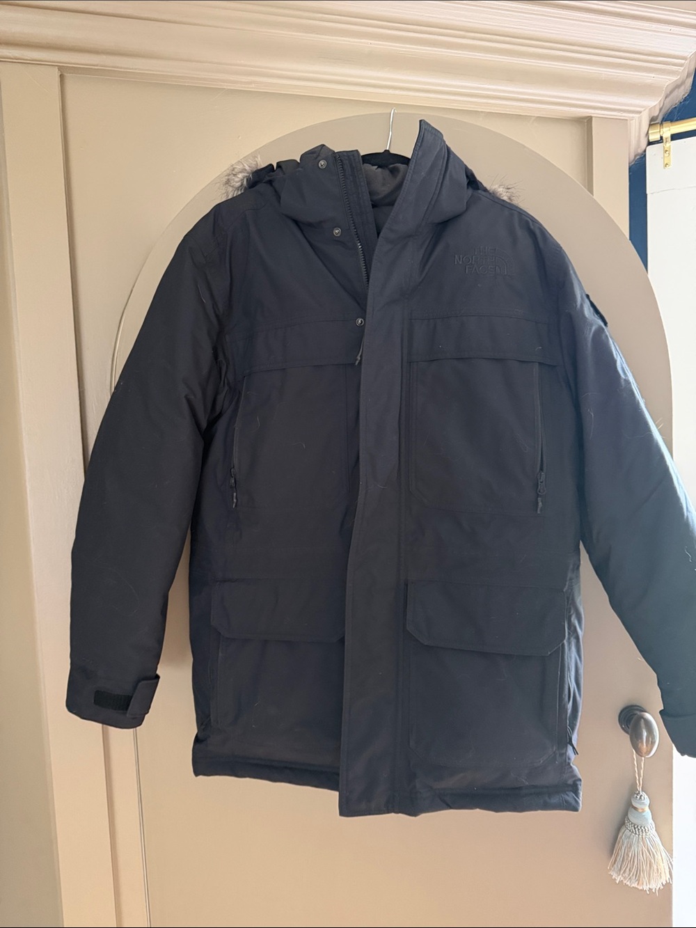 The North Face Men’s Black Hooded Puffer Parka